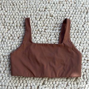 Girlfriend Collective tommy crop bra - color: antler size: medium